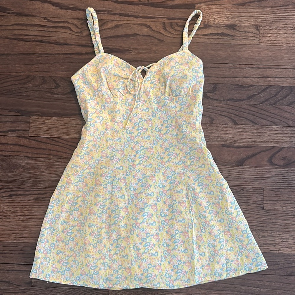 Beginning Boutique Yellow Floral Sundress